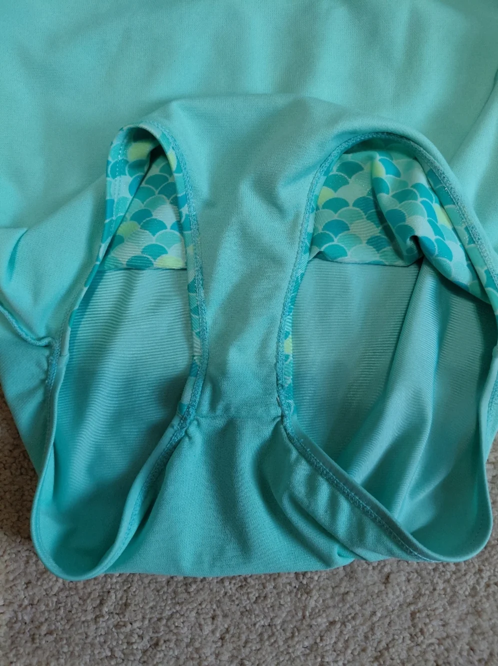 Mermaid Aqua Blue Girls' Swimsuit